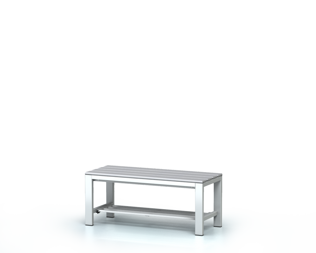 Bank mit PVC latten - mit kippbarem Rost 420 x 1000 x 400